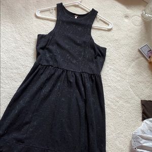 Black razor cut sundress